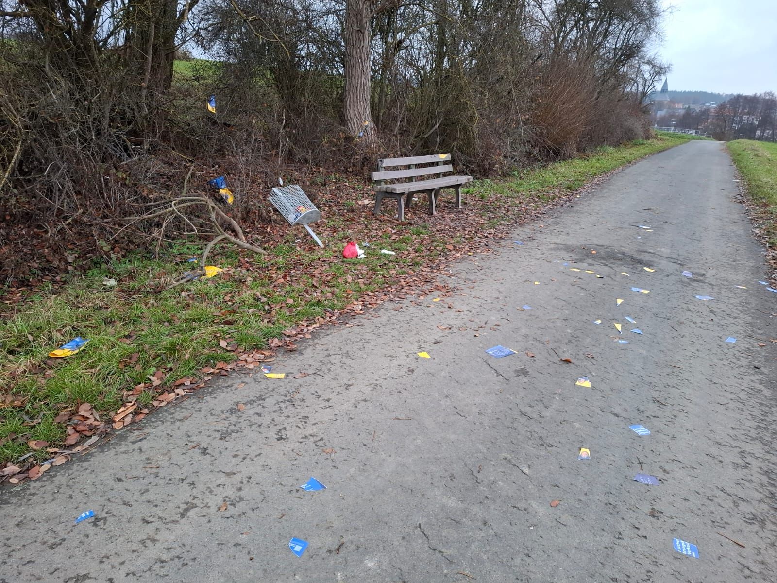 Erneuter Vandalismus am Verbindungsweg zwischen Mornshausen und Dautphe